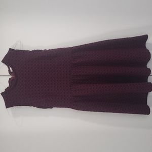 Juniors Xhilaration Pink Sleeveless Dress Size Large with Ruffle Sleeve Detail